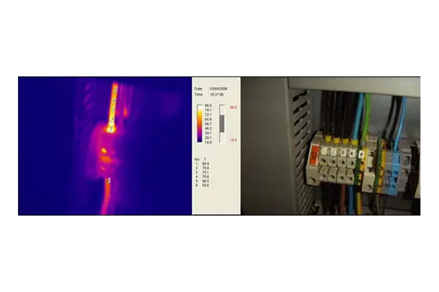 Hotspot in a thermogram, Reference: https://indunova.es/termografia